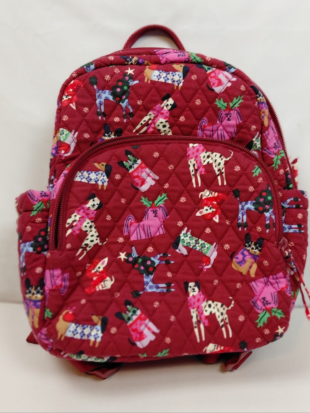 Vera Bradley Holiday Hounds Essential Compact Backpack